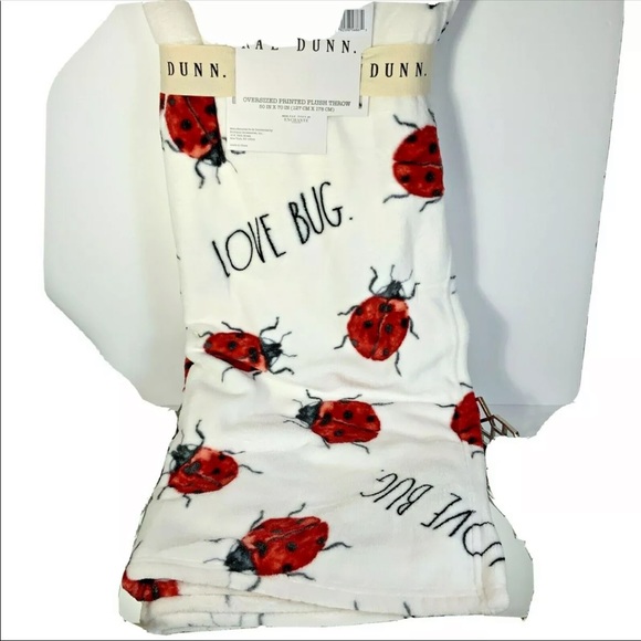 Rae Dunn Bedding Rae Dunn Throw Ladybug Love Bug Blanket 5 X 70